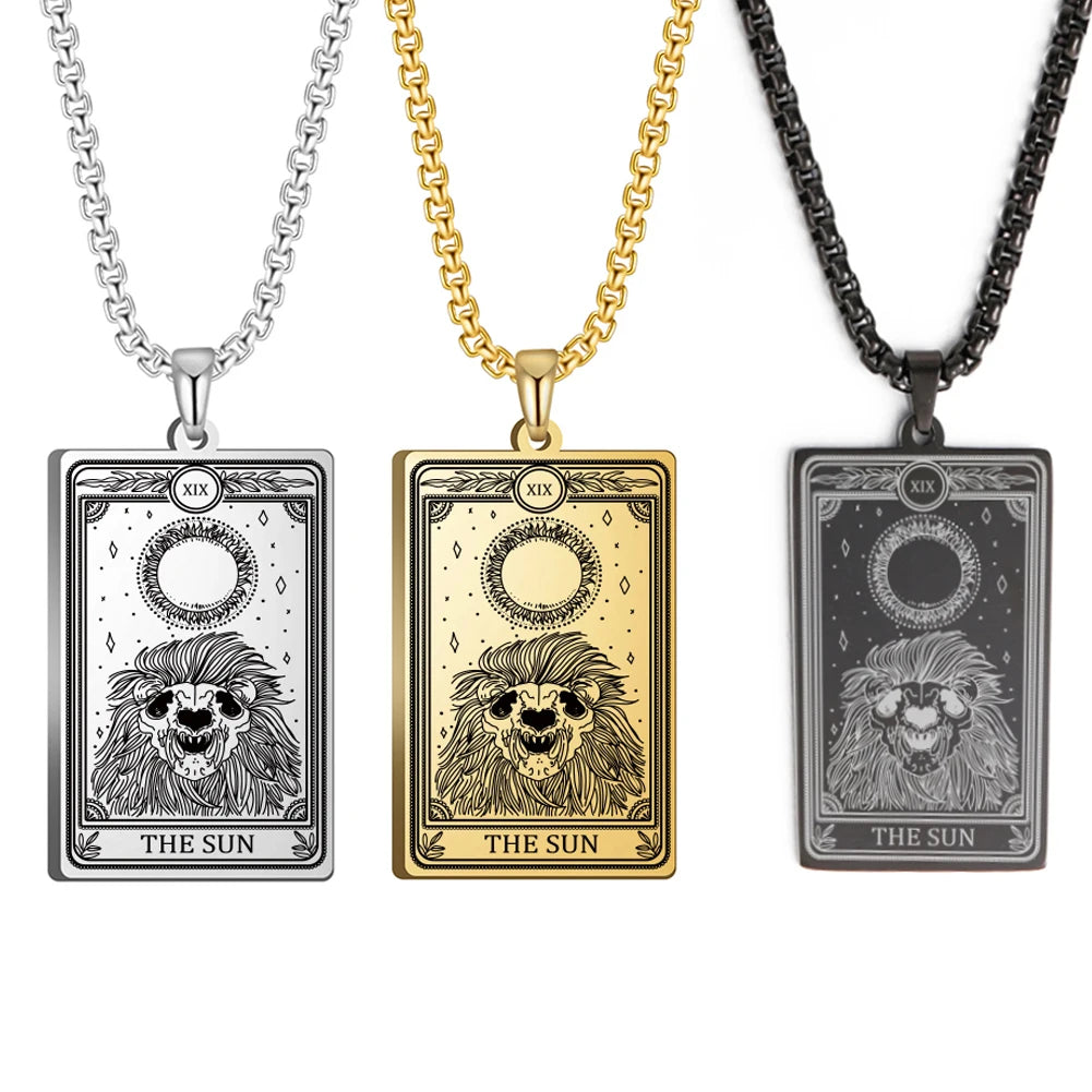 Tarot Necklace Amulet Marigold Tarot Card Major Arcana