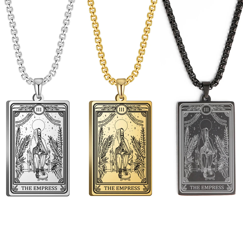 Tarot Necklace Amulet Marigold Tarot Card Major Arcana
