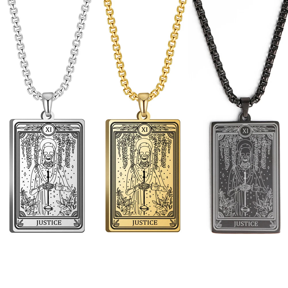 Tarot Necklace Amulet Marigold Tarot Card Major Arcana