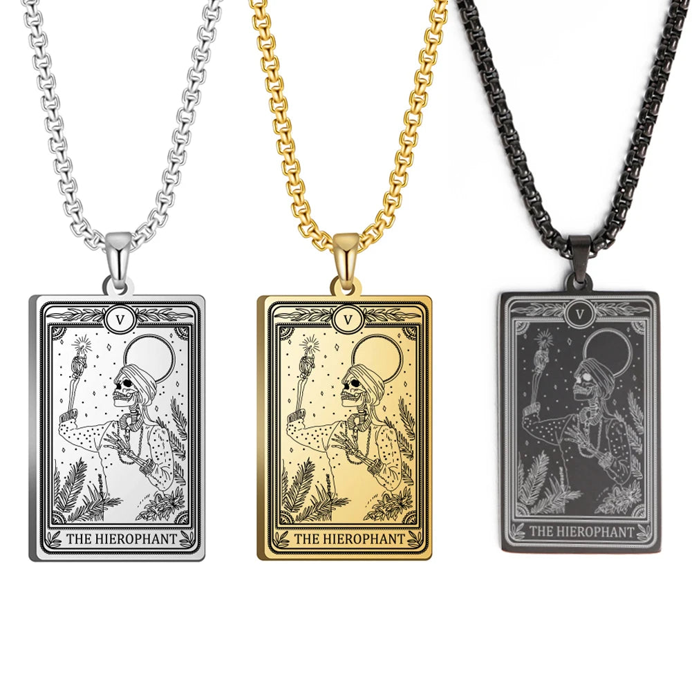 Tarot Necklace Amulet Marigold Tarot Card Major Arcana
