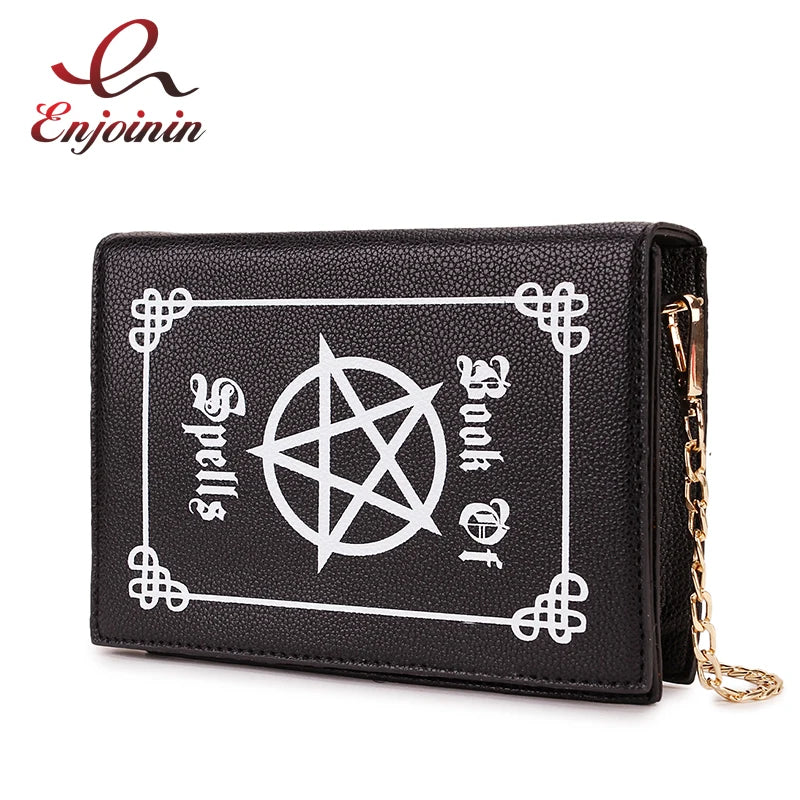 Magic Book Shape Clutch for Women Book of Spells