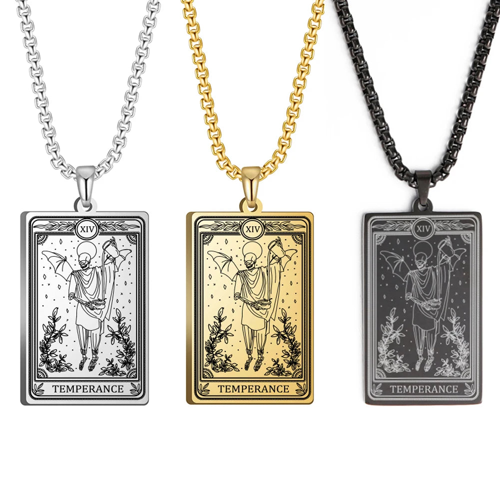 Tarot Necklace Amulet Marigold Tarot Card Major Arcana