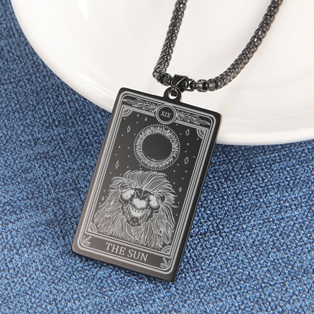 Tarot Necklace Amulet Marigold Tarot Card Major Arcana