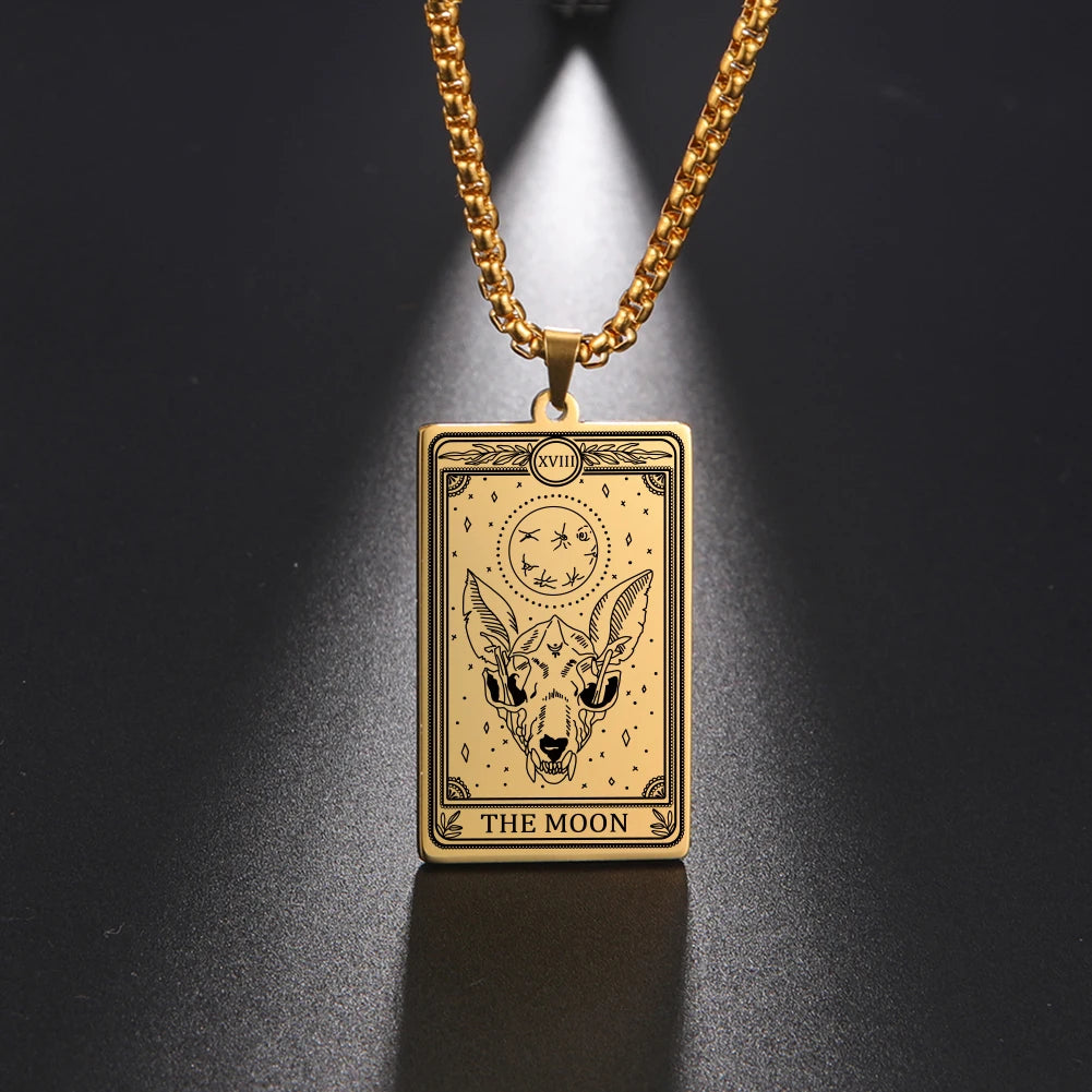 Tarot Necklace Amulet Marigold Tarot Card Major Arcana