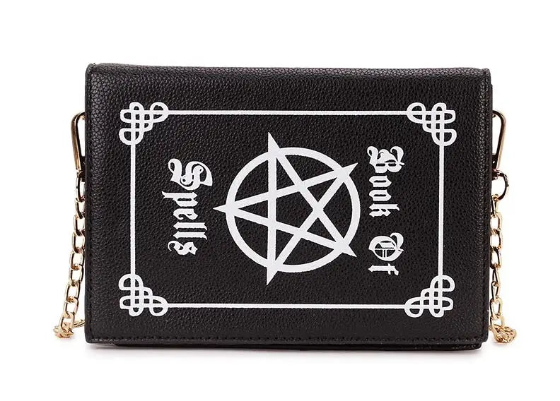 Magic Book Shape Clutch for Women Book of Spells