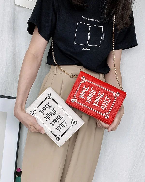 Magic Book Shape Clutch for Women Book of Spells