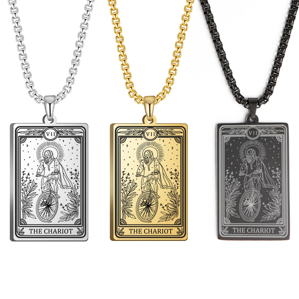 Tarot Necklace Amulet Marigold Tarot Card Major Arcana