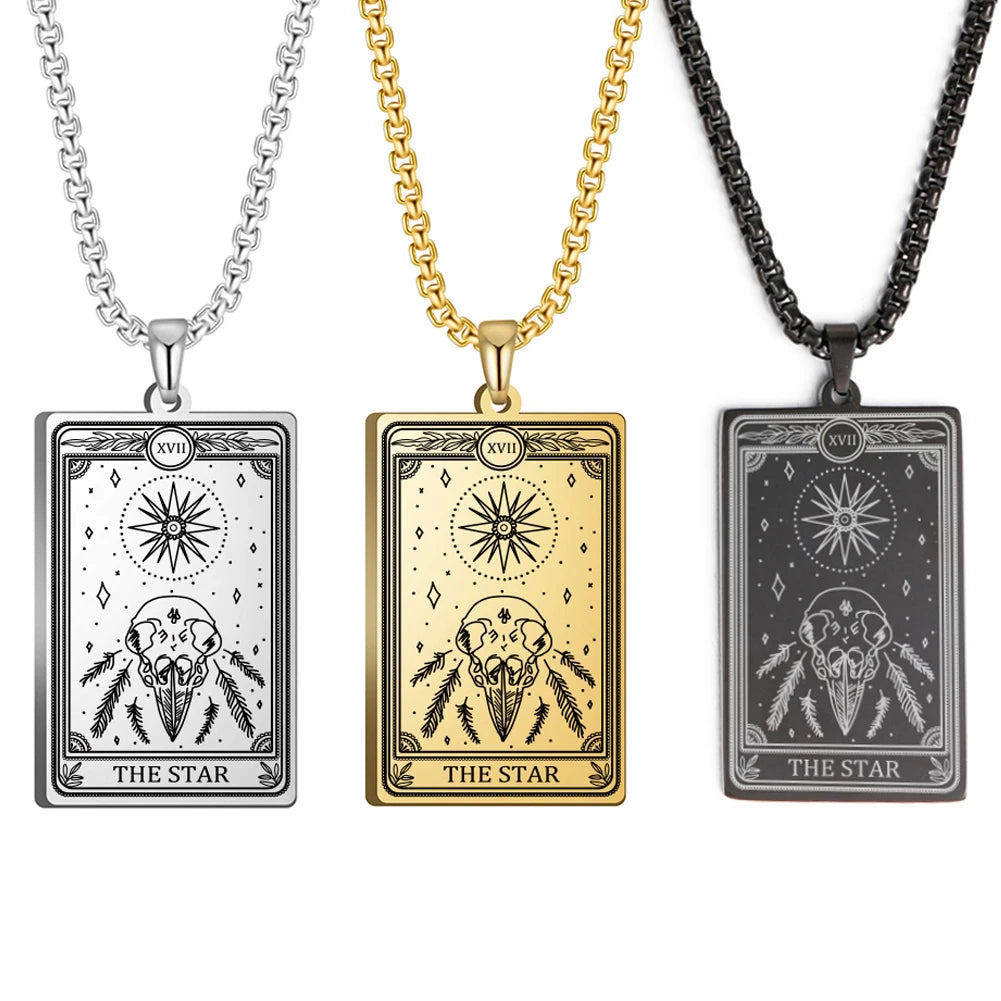 Tarot Necklace Amulet Marigold Tarot Card Major Arcana