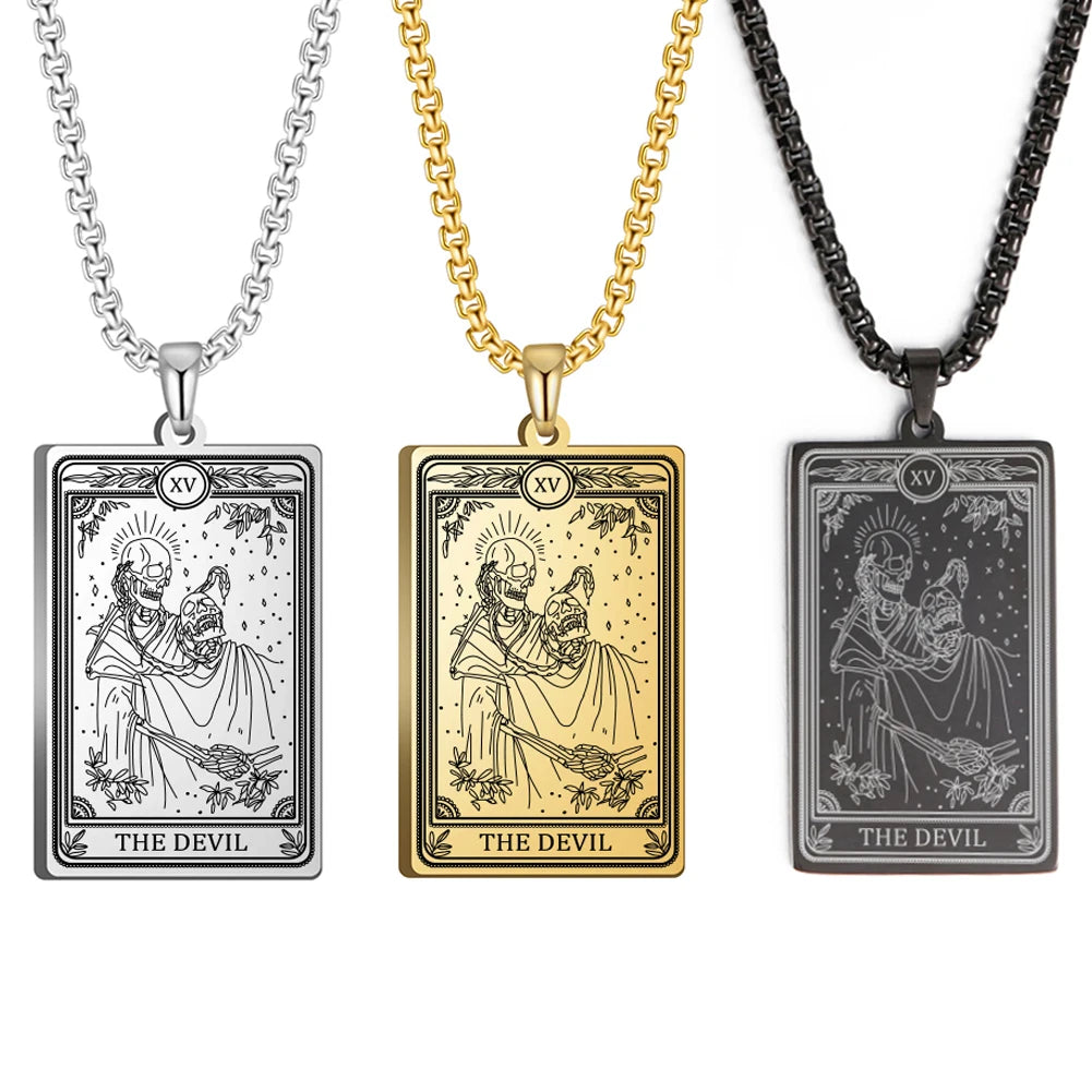 Tarot Necklace Amulet Marigold Tarot Card Major Arcana