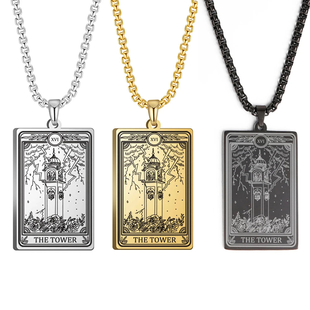 Tarot Necklace Amulet Marigold Tarot Card Major Arcana