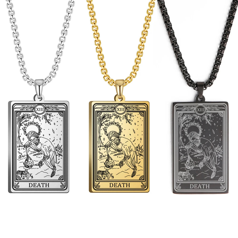 Tarot Necklace Amulet Marigold Tarot Card Major Arcana