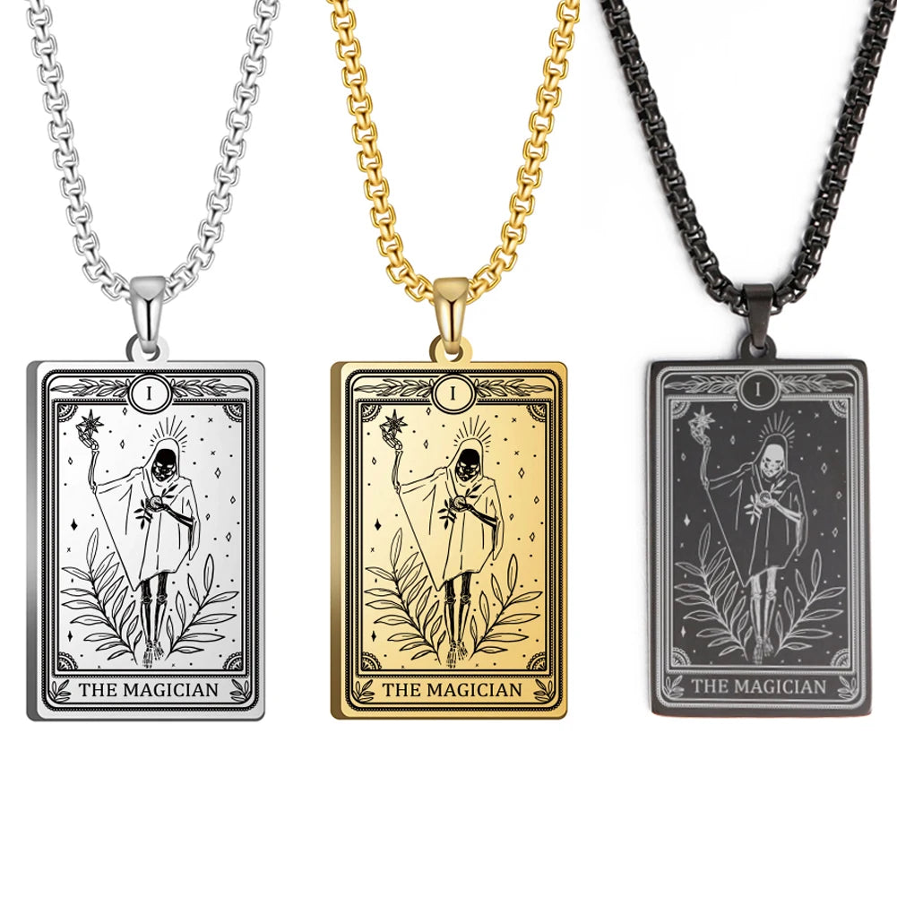 Tarot Necklace Amulet Marigold Tarot Card Major Arcana