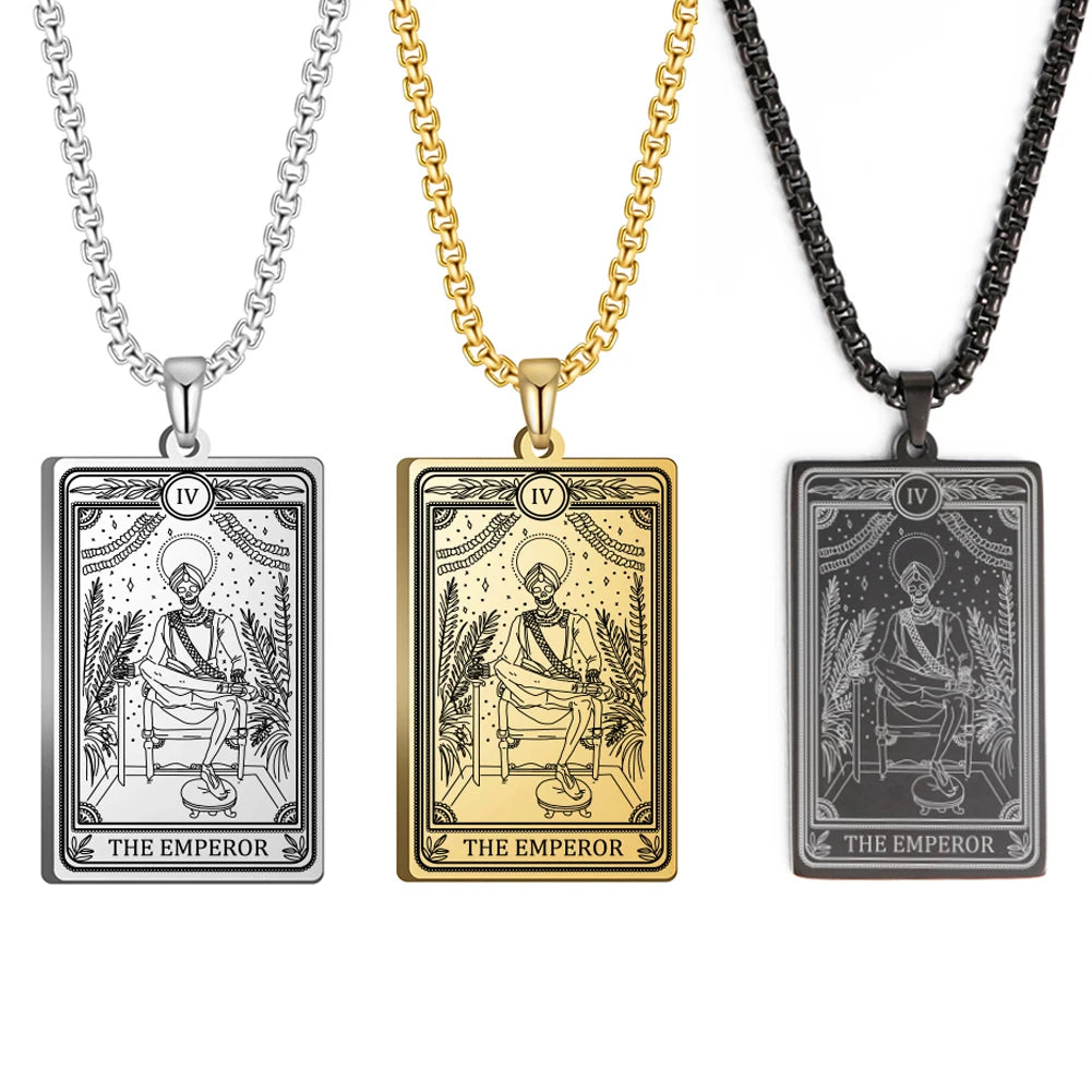 Tarot Necklace Amulet Marigold Tarot Card Major Arcana