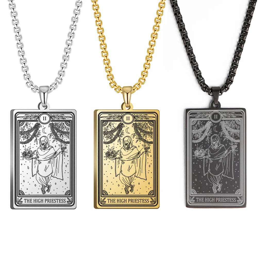 Tarot Necklace Amulet Marigold Tarot Card Major Arcana