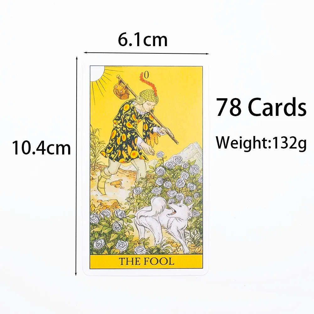 Before Tarot 78 Card Deck 10.4*6.1cm for Beginners Traditional Images Oracle Deck Divination Board Game Tarot Entertainment