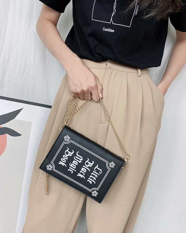Magic Book Shape Clutch for Women Book of Spells