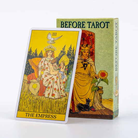 Before Tarot 78 Card Deck 10.4*6.1cm for Beginners Traditional Images Oracle Deck Divination Board Game Tarot Entertainment